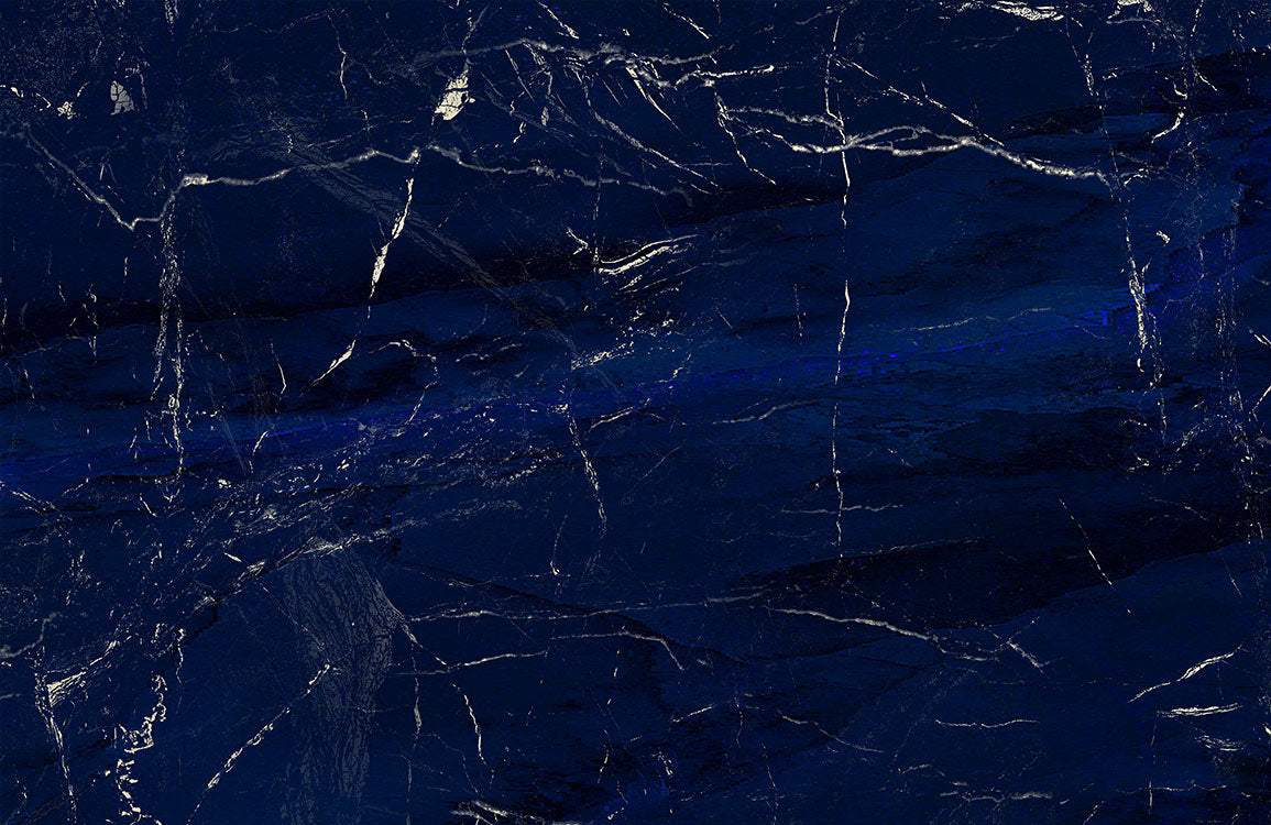 Luxurious Deep Blue Marble Mural Wallpaper