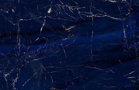 Luxurious Deep Blue Marble Mural Wallpaper