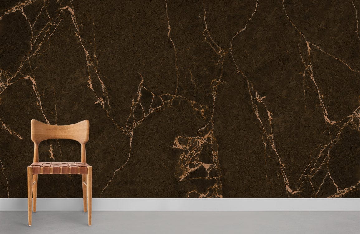 Luxurious Dark Marble Effect Wall Mural Wallpaper