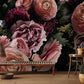 Elegant Dark Floral Mural Wallpaper