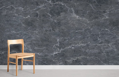 Dark Gray Marble Industrial Wallpaper Decoration Idea