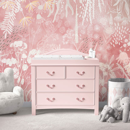 Blush Petals Mural Wallpaper in nursery