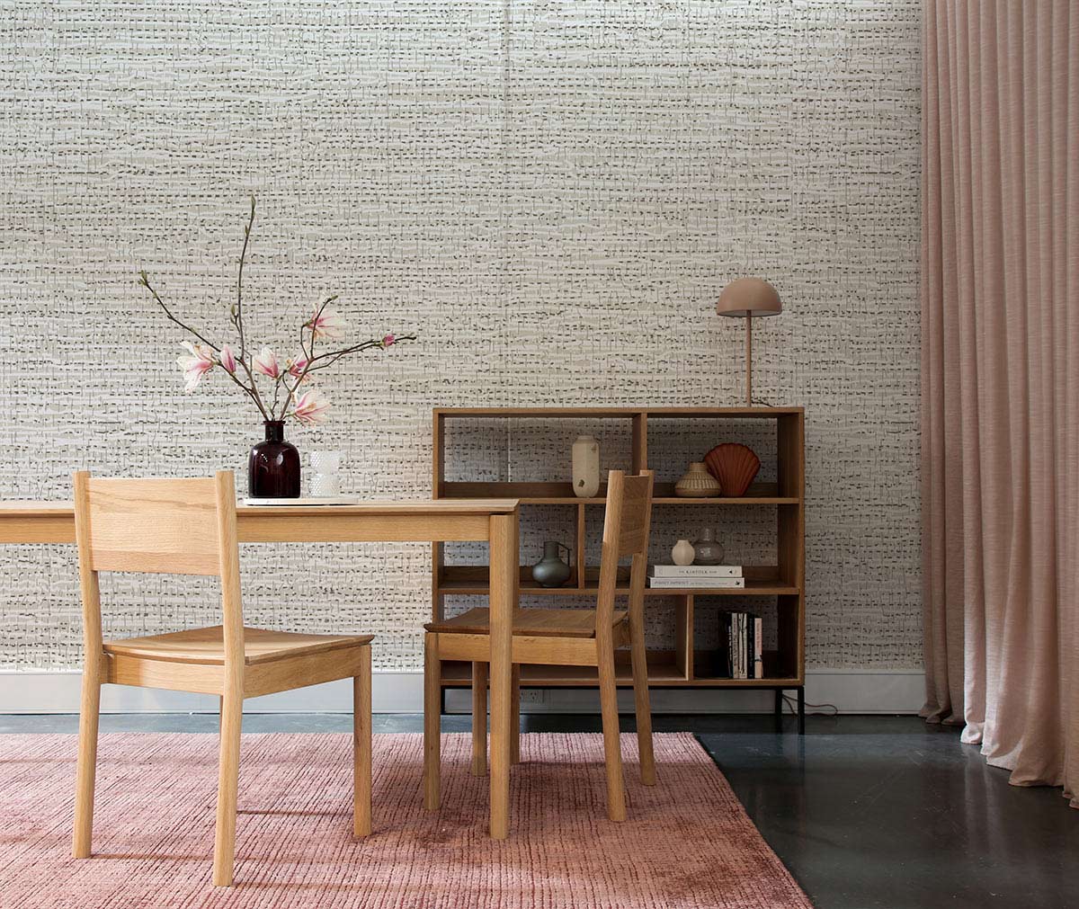 Neutral Textured Linen Mural Wallpaper