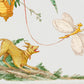 Vintage Botanical Animal Illustration Mural Wallpaper