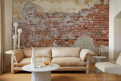 Classic Brick Wallpaper Mural Industrial Style Decoration Idea