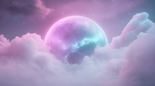 Dreamy Pastel Moon Clouds Mural Wallpaper