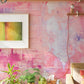 Abstract Pink Blue Brushstroke Mural Wallpaper