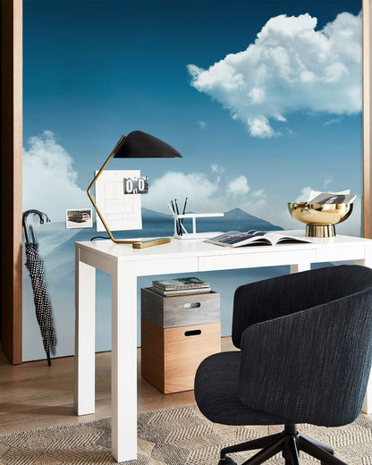 Wallpaper mural with drifting peaks, perfect for use as office decor.