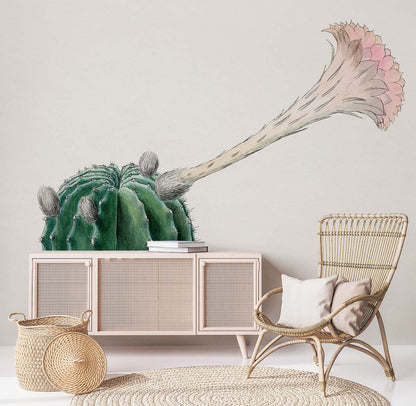 Easter Lily Cactus Flower Plant Mural Decoration