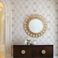 Lattice Bow Mural Wallpaper in entryway