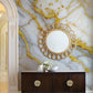 Majestic Gold Marble Mural Wallpaper in entryway