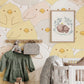 Cute Yellow Chick Cartoon Mural Wallpaper