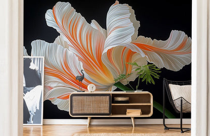 Ember Silk Tulip Mural Wallpaper