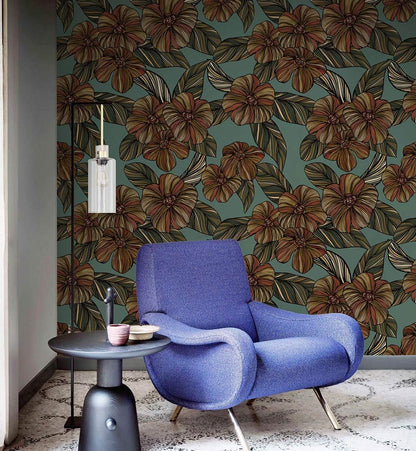 personalized 3D flower wallpaper mural for living room decor