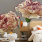 Elegant Beige Peony Floral Mural Wallpaper