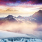 Majestic Mountain Sunrise Scenery Mural Wallpaper