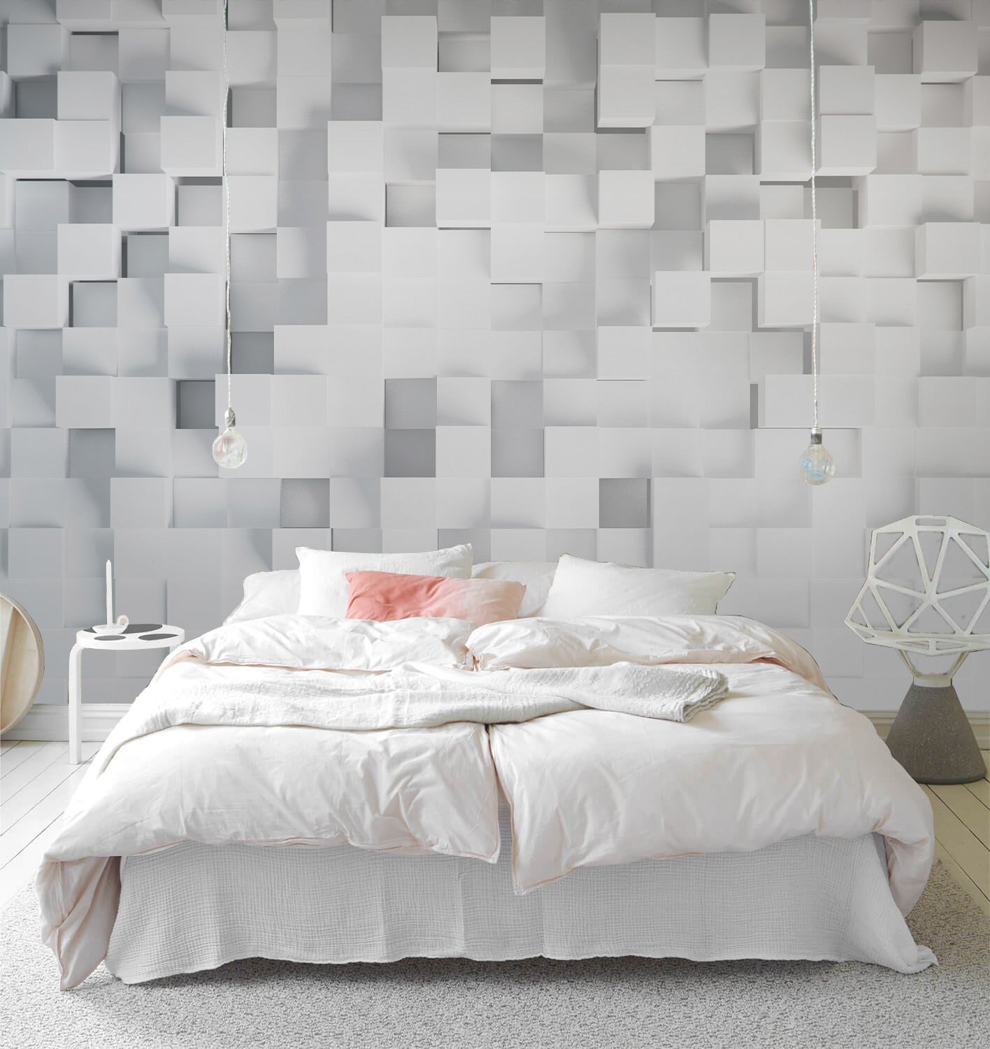 Geometric Illusion Art Mural Wallpaper