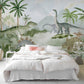 Prehistoric Adventure Mural Wallpaper in bedroom