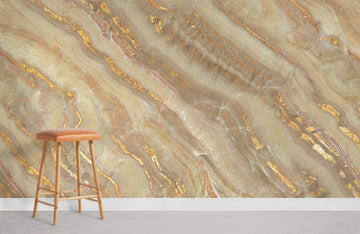 Luxury Gold Vein Marble Mural Wallpaper