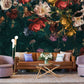 Elegant Dark Floral Luxury Mural Wallpaper