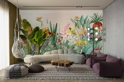 Flower Bushes Custom Wall Murals Art Design