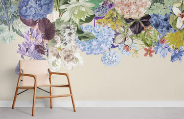 Muro Botanico Foglia Tropicale Teal