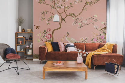 vintage flowers custom wallpaper mural artr decor