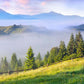 Foggy Mountain Landscape Wall Mural