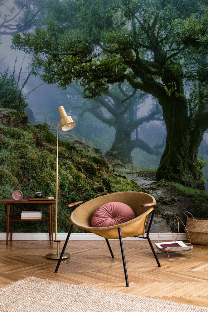 Mystical Forest Green Mural Wallpaper