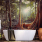 Sunlit Forest Panorama Mural Wallpaper