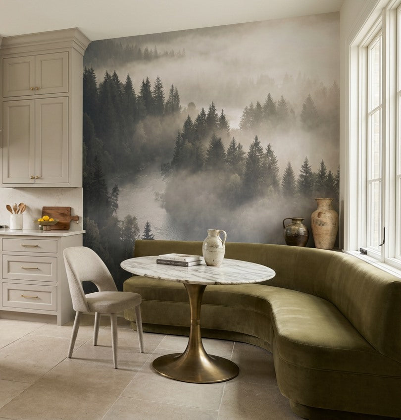 Sunlit Forest Hills Ash Wallpaper Mural - image 4