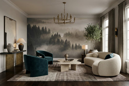 Sunlit Forest Hills Ash Wallpaper Mural - image 1