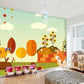 Cheerful Autumn Woodland Creatures Kids Wallpaper Mural