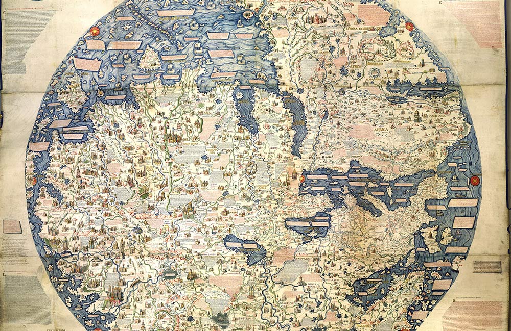 Vintage Ancient World Map Mural Wallpaper