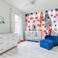 Colorful Bear Floral Nursery Mural Wallpaper