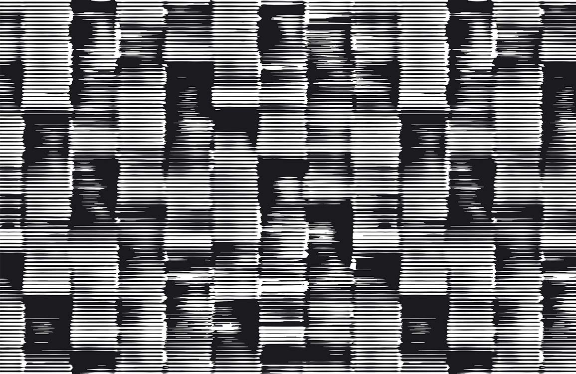 Modern Black White Geometric Mural Wallpaper