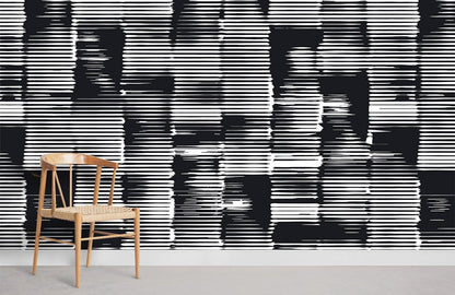 Glitch Brush Abstract Mural Wallpaper Room