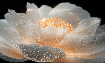 Golden Sparkle Petals Mural Wallpaper