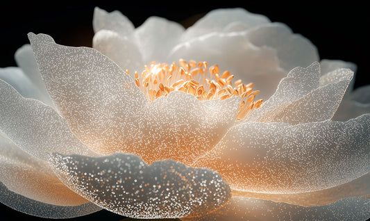 Golden Sparkle Petals Mural Wallpaper