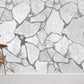 Modern Grey Stone Geometric Wallpaper Mural