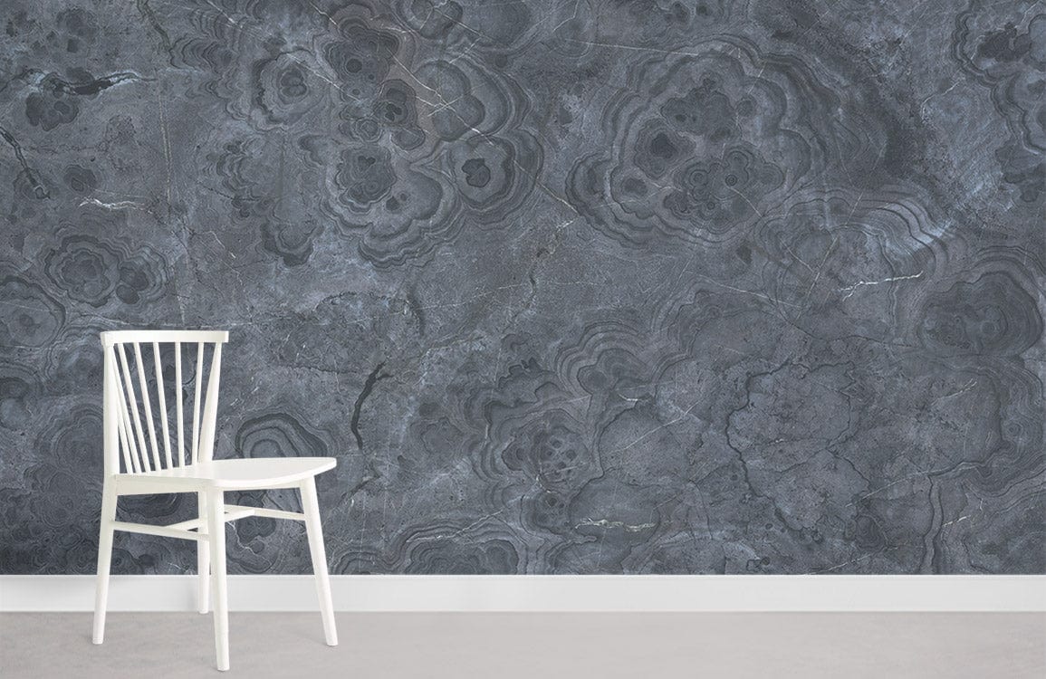 Gray Gravel Dark Marble Wallpaper Mural Home Interior Decor