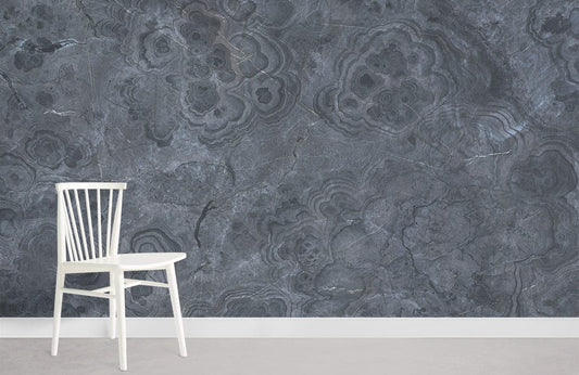 Luxurious Grey Marble Mural Wallpaper