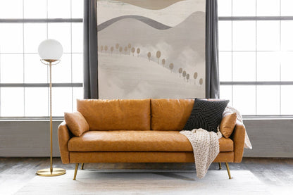 Wall mural wallpaper with a panorama of grey mountains and waves, ideal for use in decorating the living room.
