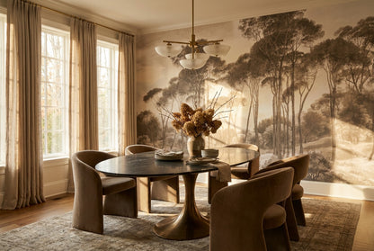 Gray Artistic Tree Jungle Wallpaper Mural