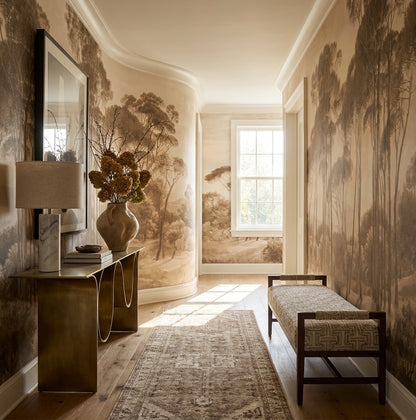 Gray Artistic Tree Jungle Wallpaper Mural