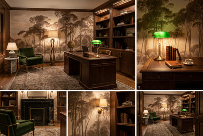 Gray Artistic Tree Jungle Wallpaper Mural