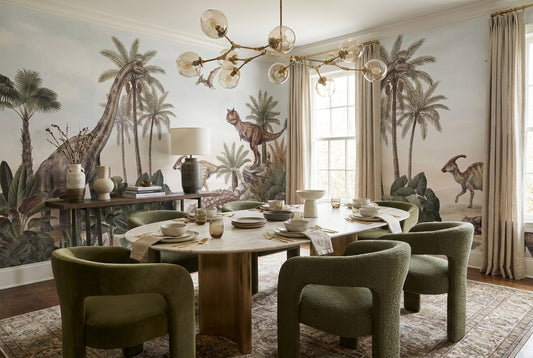 Green Dinosaur Wallpaper Mural room scene
