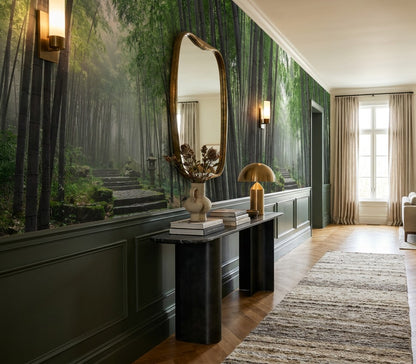 Bamboo Forest Path Green Wallpaper Mural - image 5