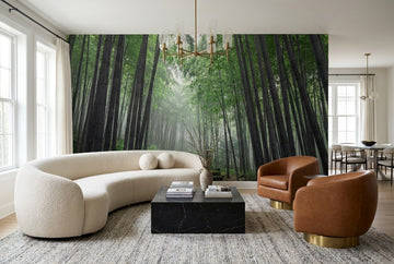 Bamboo Forest Path Green Wallpaper Mural