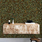 Emerald Green Leaf Pattern Wall Mural